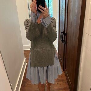 English Factory Charcoal and Navy Dress